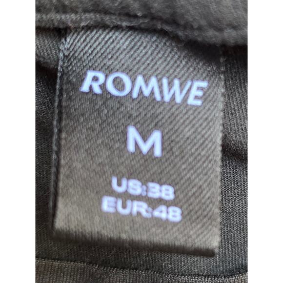 Romwe Medium T Shirt Universe Deep Space Graphic Print Black Short Sleeve - Picture 2 of 5